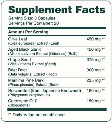 BP-7 supplement facts panel